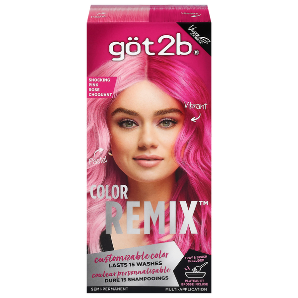 Got2be Color Remix Semi-Permanent Hair Color Shocking Pink 093