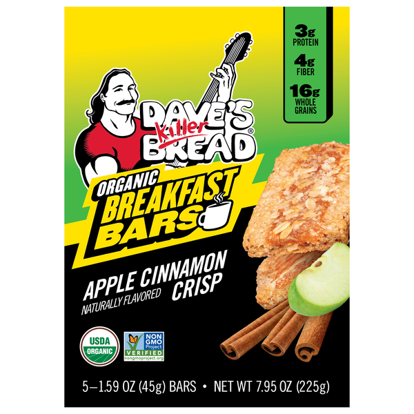 Dave's Killer Bread Organic Apple Cinnamon Crisp Breakfast Bars - 5 ct