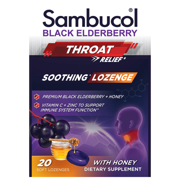 Sambucol Black Elderberry with Honey Throat Lozenges