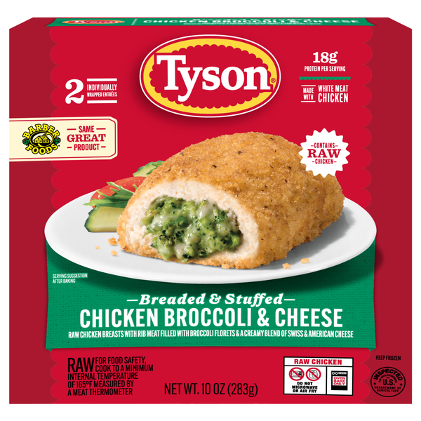 Tyson Raw Breaded & Stuffed Chicken Broccoli & Cheese - 2 ct Frozen