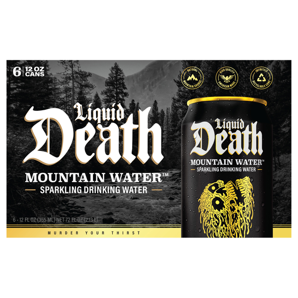 Liquid Death Sparkling Mountain Water - 6 pk