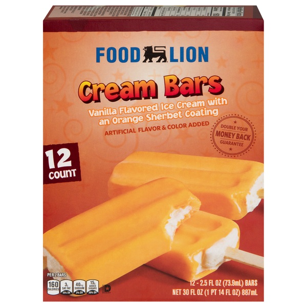 Food Lion Orange Cream Bars - 12 ct