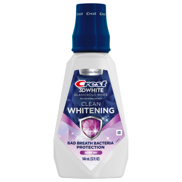 Crest 3D White Glamorous White Mouthwash Arctic Mint Alcohol Free