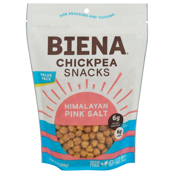Biena Gluten Free Himalayan Pink Salt Chickpea Snacks