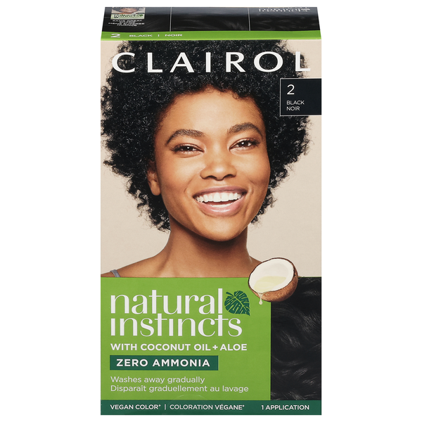 Clairol Natural Instincts Semi-Permanent Hair Color Black 2