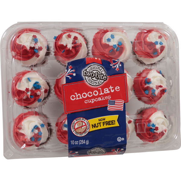 two-bite Patriotic Chocolate Mini Cupcakes - 12 ct