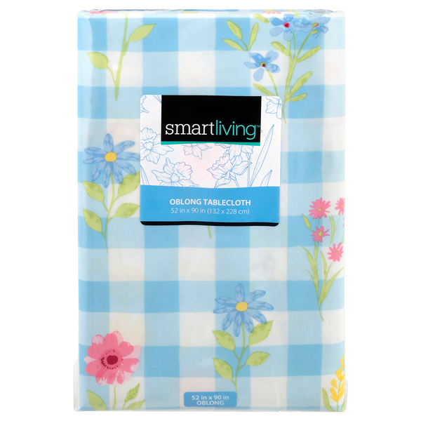 Smart Living Spring Square Tablecloth Oblong 52 X 90 Inch Floral