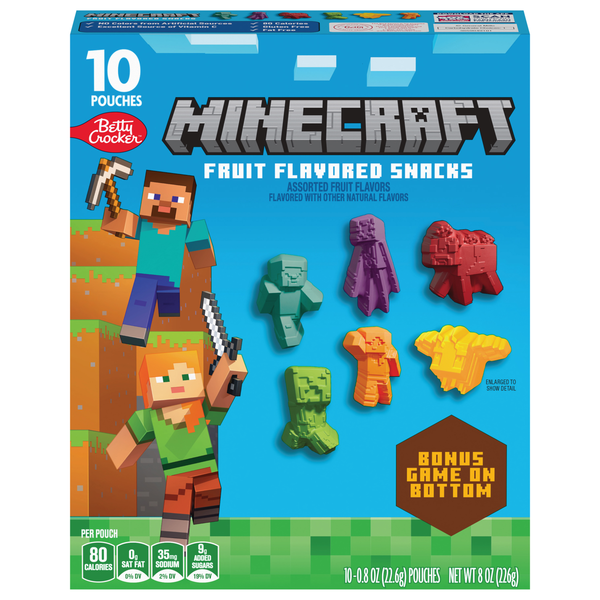 Betty Crocker Minecraft Fruit Flavored Snacks - 10 ct