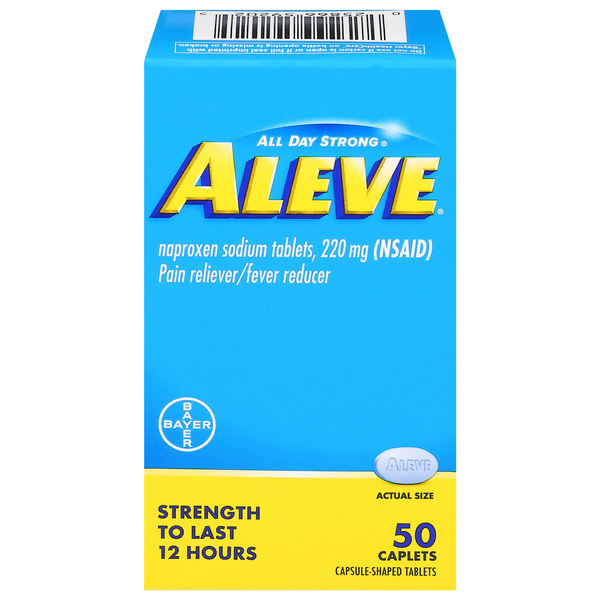 Aleve All Day Strong Pain Relief Fever Reducer 220mg Caplets
