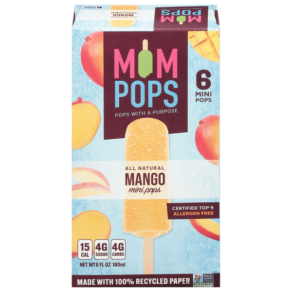 Save on Mompops Mini Pops Mango 6 ct Order Online Delivery MARTIN'S