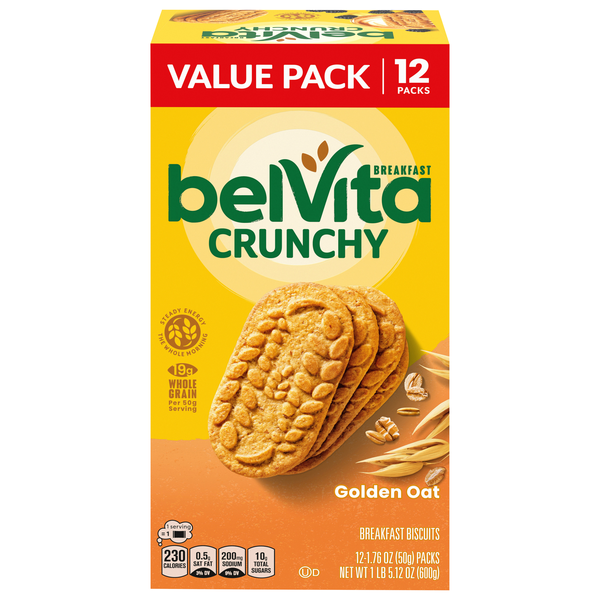 belVita Golden Oat Breakfast Biscuits Value Pack - 12 ct