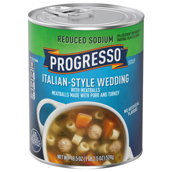 Progresso Reduced Sodium Italian-Style Wedding with Meatballs Soup