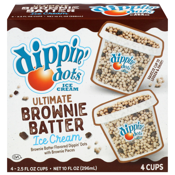 Dippin' Dots Ultimate Brownie Batter Ice Cream - 4 ct