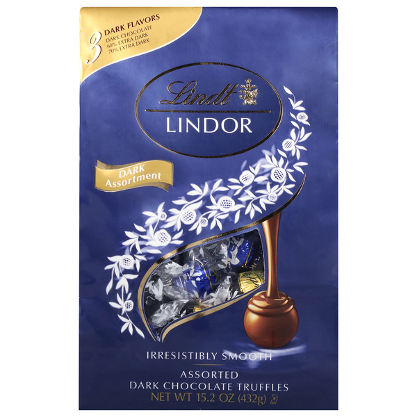 Lindt Lindor Assorted 3 Flavors Dark Chocolate Candy Truffles