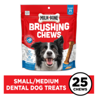 Milk-Bone Brushing Chews Chicken Flavor Small-Med Dental Dog Treats 25 ct