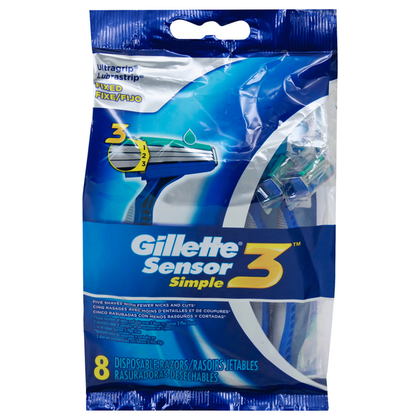 Gillette Sensor3 Simple Razors Disposable