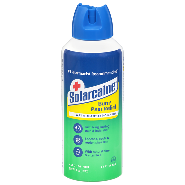 Solarcaine Burn Pain Relief Spray with Lidocaine