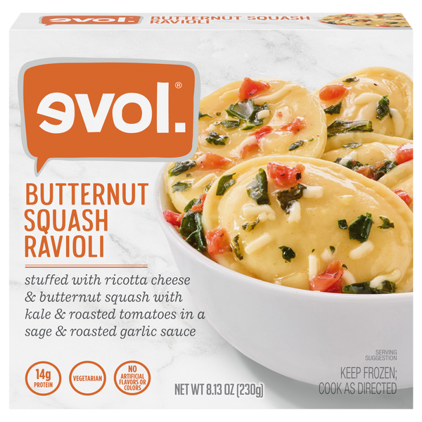 Evol Butternut Squash Ravioli Vegetarian Frozen Meal