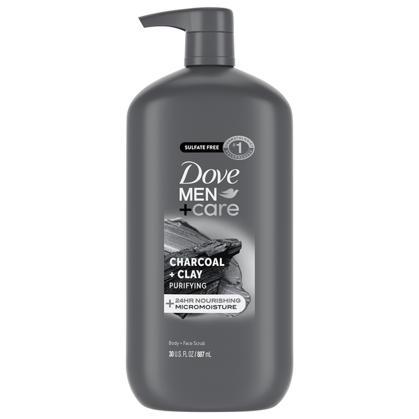 Dove Men+Care Charcoal + Clay Body + Face Scrub