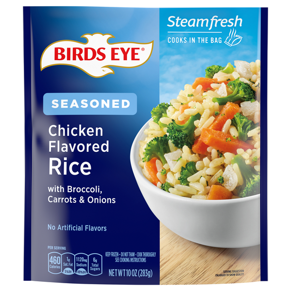 Birds Eye Steamfresh Seasoned Chicken Flavored Rice Frozen