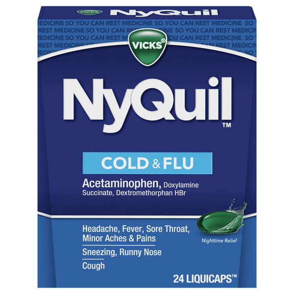 Vicks NyQuil Cold & Flu Nighttime Relief LiquiCaps