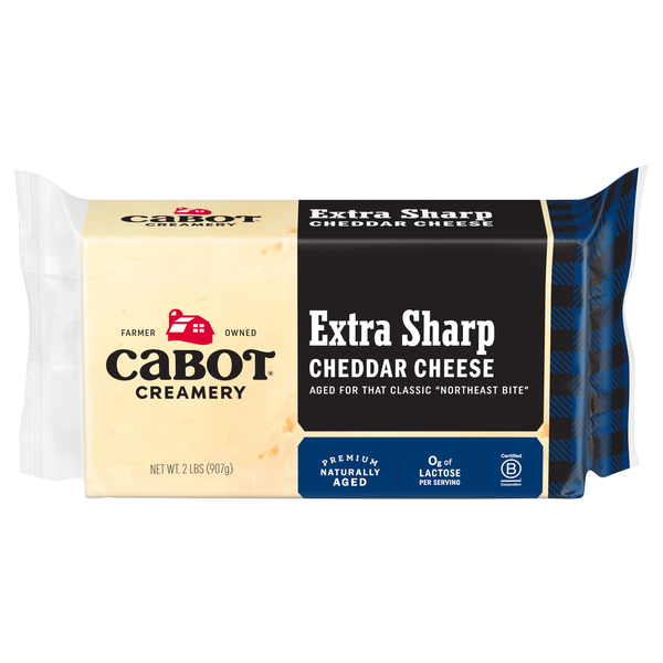 Cabot Creamery Aged Extra Sharp White Cheddar Cheese Block