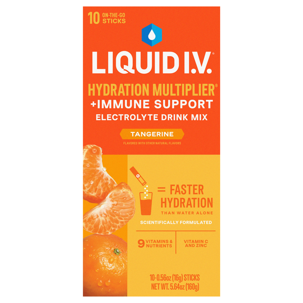 Liquid I.V. Tangerine Immune Support Drink Mix Sticks - 10 ct