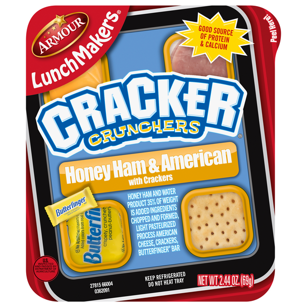Save on Armour LunchMakers Cracker Crunchers Honey Ham & American with