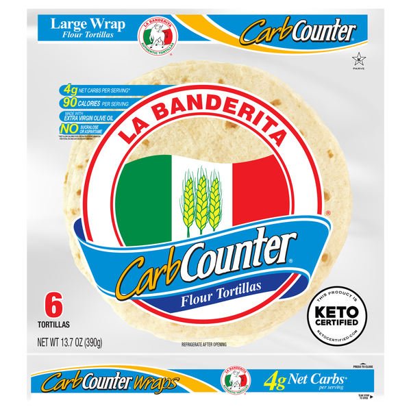 Save on La Banderita Carb Counter Keto Friendly Large Flour Tortillas