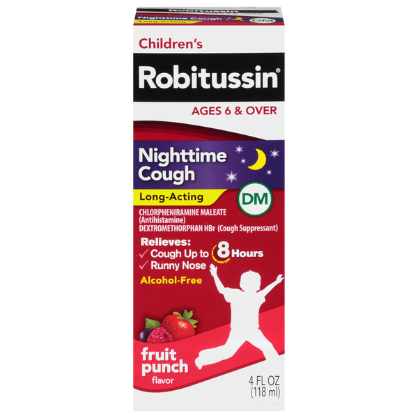 Robitussin DM Children's Long-Acting Nighttime Fruit Punch Flavor Cough