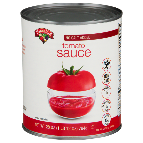 Hannaford No Salt Added Tomato Sauce