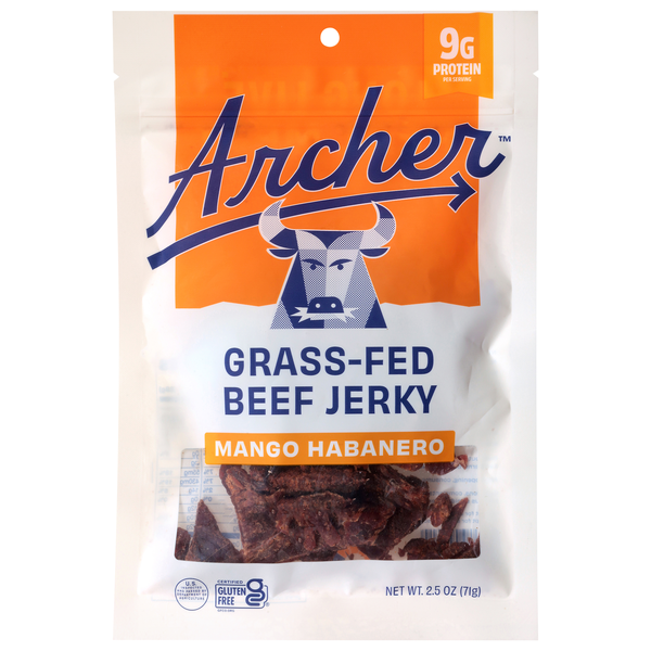Country Archer Gluten Free Mango Habanero 10g Protein Grass-Fed Beef Jerky