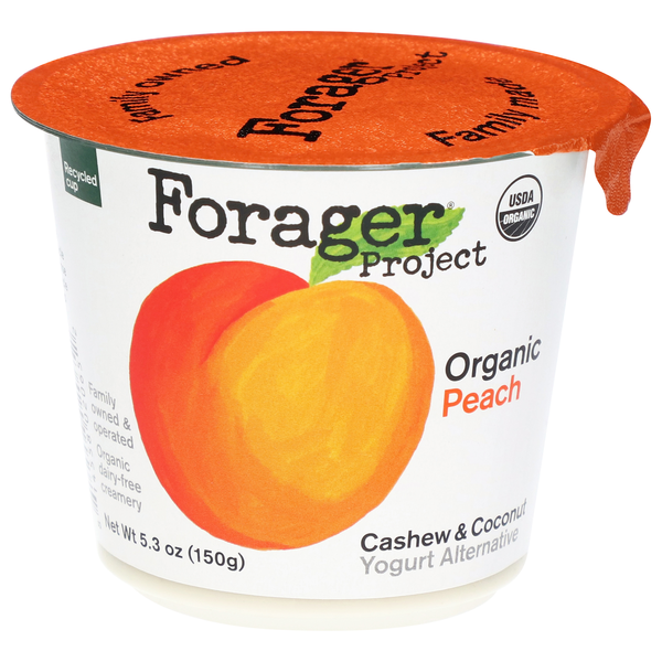 Forager Project Organic Probiotic Peach Cashewmilk Yogurt Cup