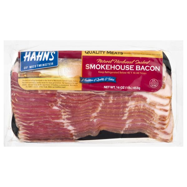 Hahn's Natural Hardwood Smoked Smokehouse Bacon Sliced
