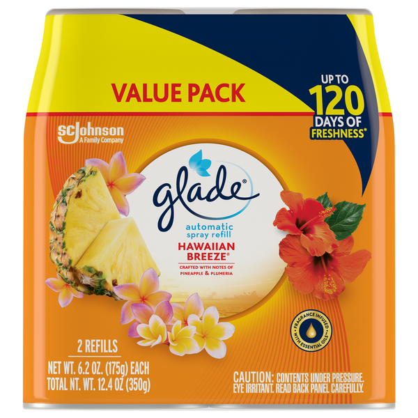 Glade Hawaiian Breeze Air Freshener Spray Refills - 2 ct