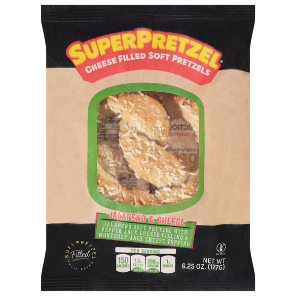 SuperPretzel Jalapeno & Cheese Pretzels Frozen