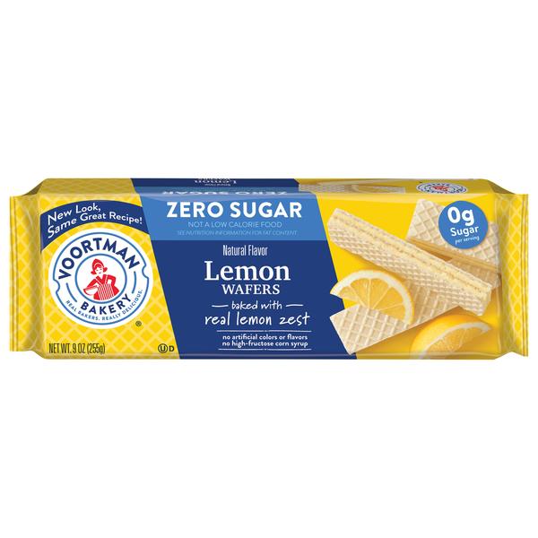 Voortman Zero Sugar Lemon Wafer Cookies