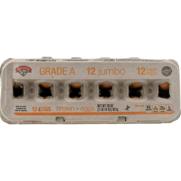 Hannaford Grade A Jumbo Brown Eggs