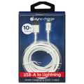Dyno Charge USB-A to Lightning Charge & Sync Cable 10 ft White