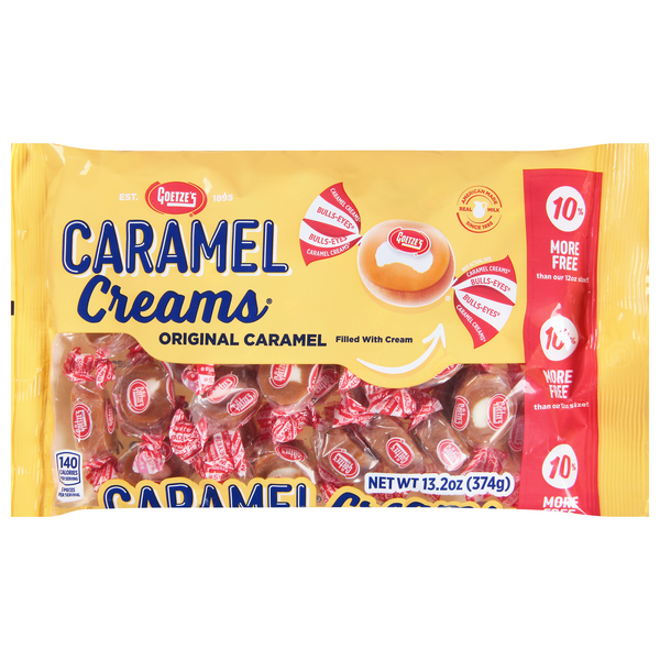 Goetze Bulls-Eyes Original Caramel Creams Chewy Candy