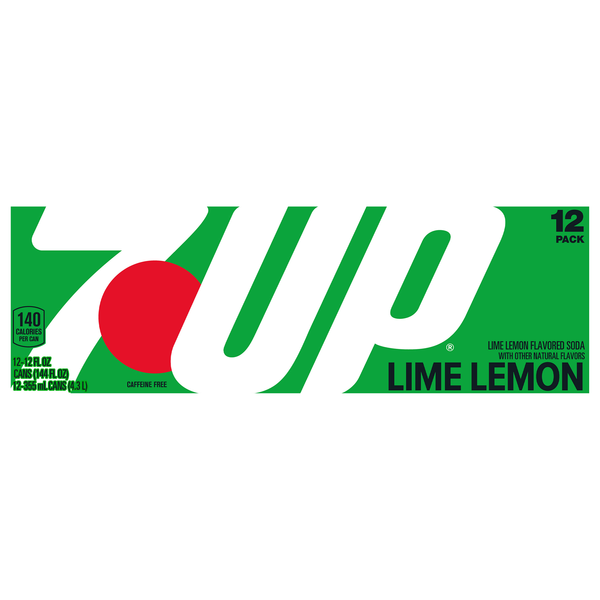 7UP Lemon Lime Soda Caffeine Free - 12 pk