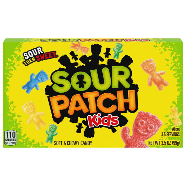 Sour Patch Kids Sour Then Sweet Soft & Chewy Candy Movie Theater Box