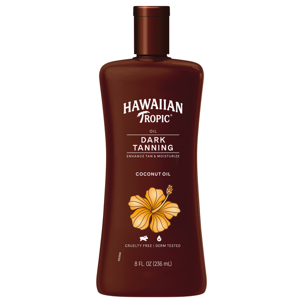 Hawaiian Tropic Tanning Oil Dark Made with Coconut Oil Original