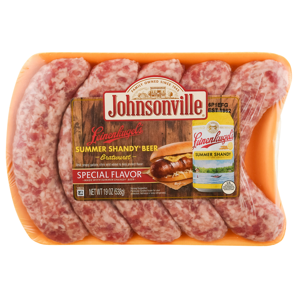 Johnsonville Leinenkugel's Summer Shandy Beer Bratwurst - 5 ct