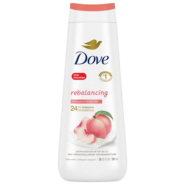 Dove Rebalancing White Peach & Rice Milk Body Wash