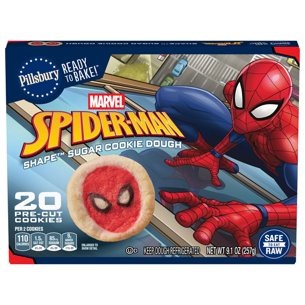 Pillsbury Ready to Bake! Spider-Man Pre-Cut Sugar Cookie Dough - 20 ct
