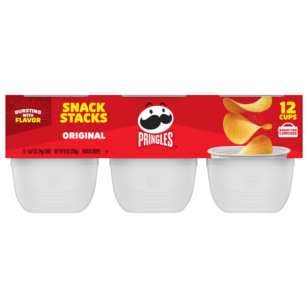 Pringles Snack Stacks Original Potato Crisps - 12 ct