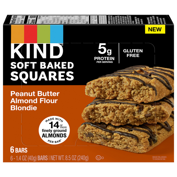 Save on KIND Soft Baked Squares Bars Peanut Butter Almond Flour Blondie