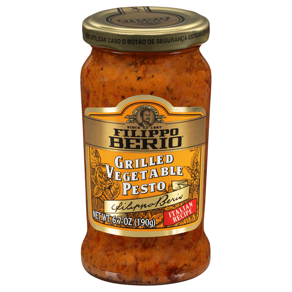 Filippo Berio Italian Recipe Grilled Vegetable Pesto Pasta Sauce