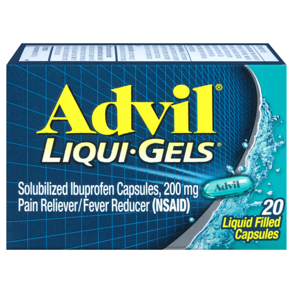 Advil Liqui-Gels Ibuprofen Pain Relief 200 mg Liquid Filled Capsules